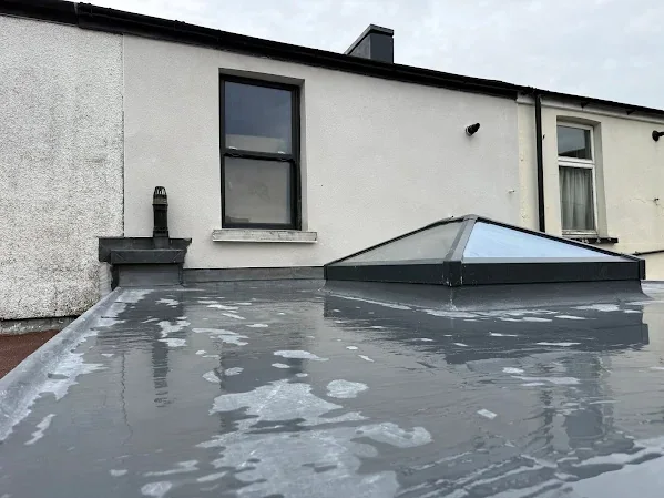 Rendered elevation above a flat roof and a new roof lantern